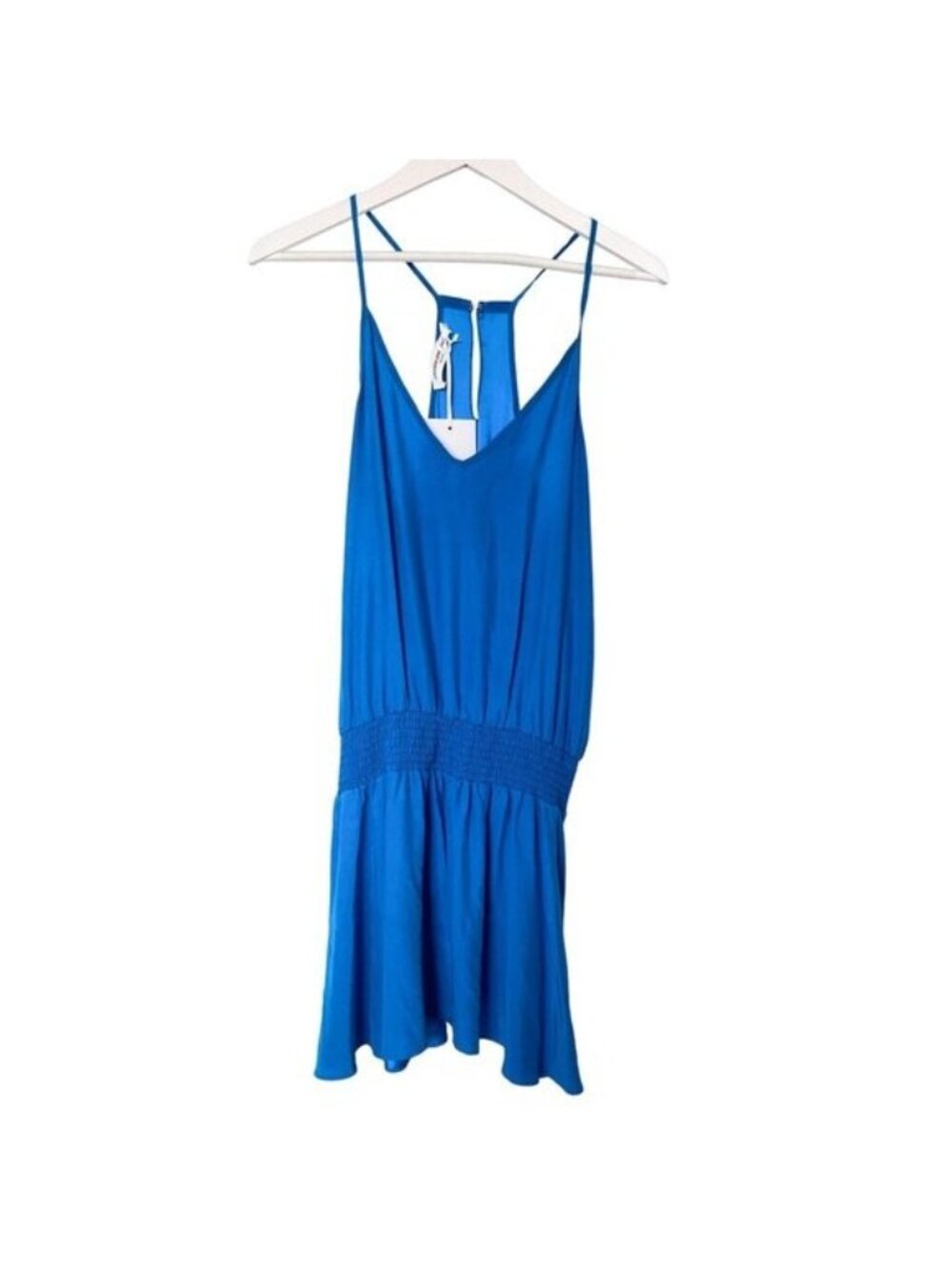 Amanda Uprichard Teal Blue Racerback Dress
